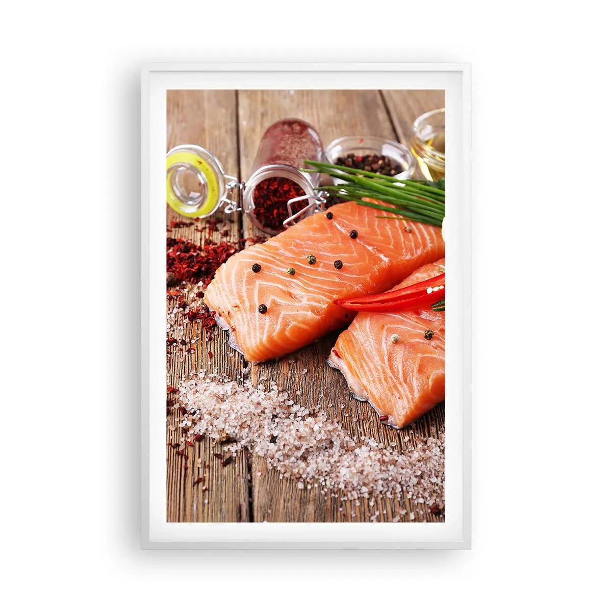 Plakát v bílém rámu - Norské dobrodružství v kuchyni - 61x91 cm