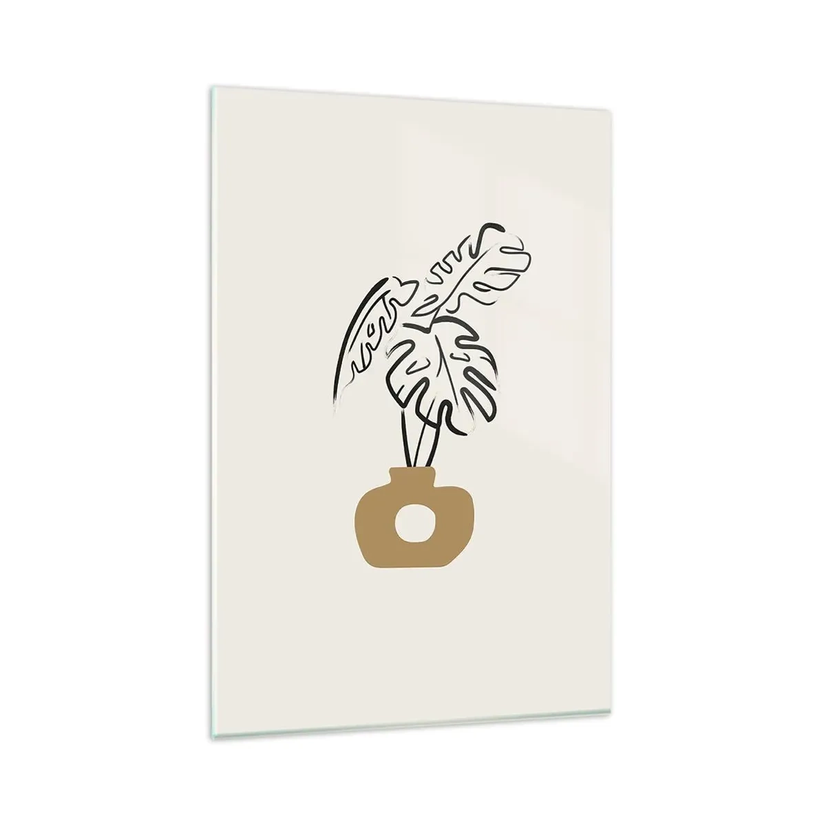 Obraz na skle - Monstera – ozdoba pro domácnost - 80x120 cm