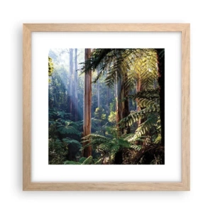 Plakát v rámu světlý dub - Povídka lesa - 30x30 cm