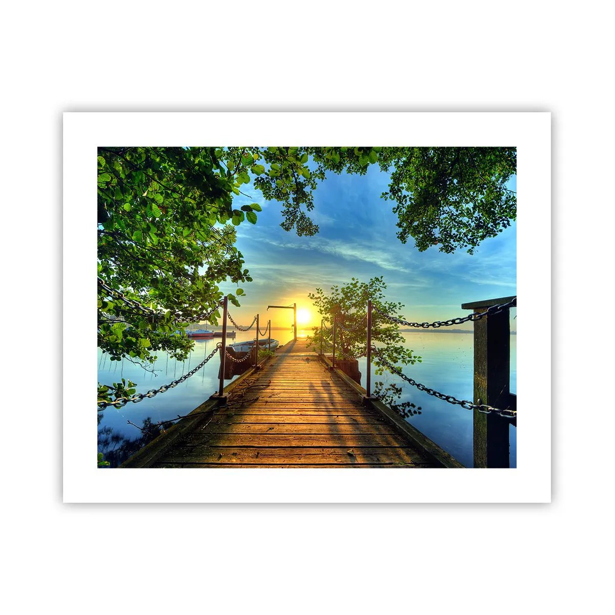 Plakát - Západ u vody - 50x40 cm