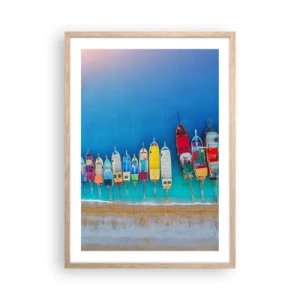 Plakát v rámu světlý dub - Z ptačí perspektivy - 50x70 cm