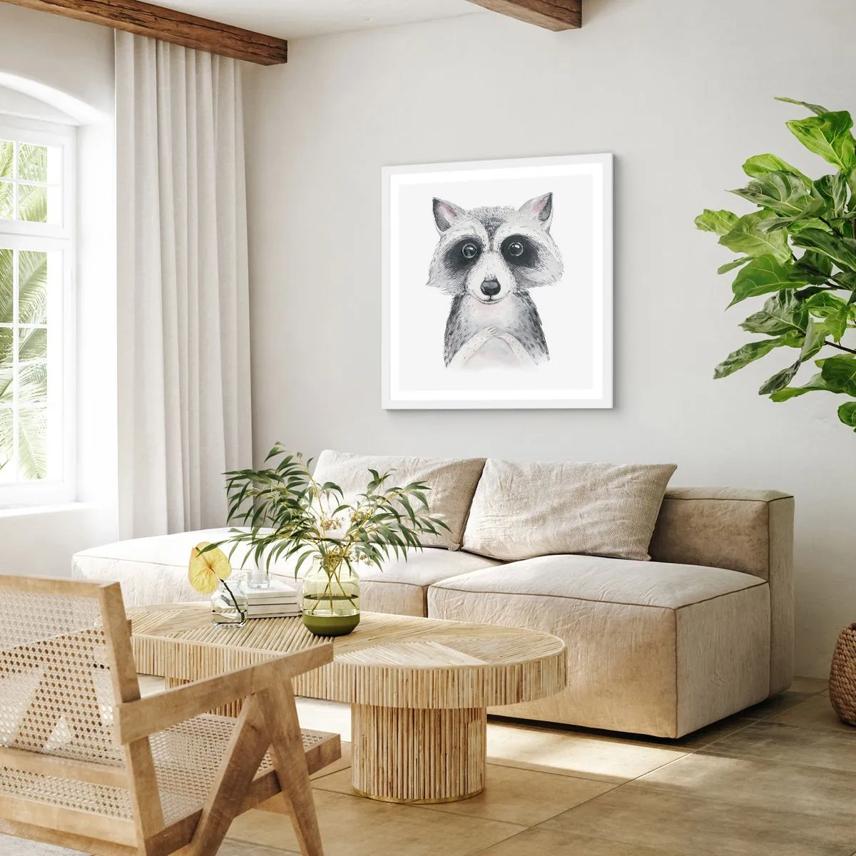 Plakát v bílém rámu - Chvíle dojetí - 30x30 cm