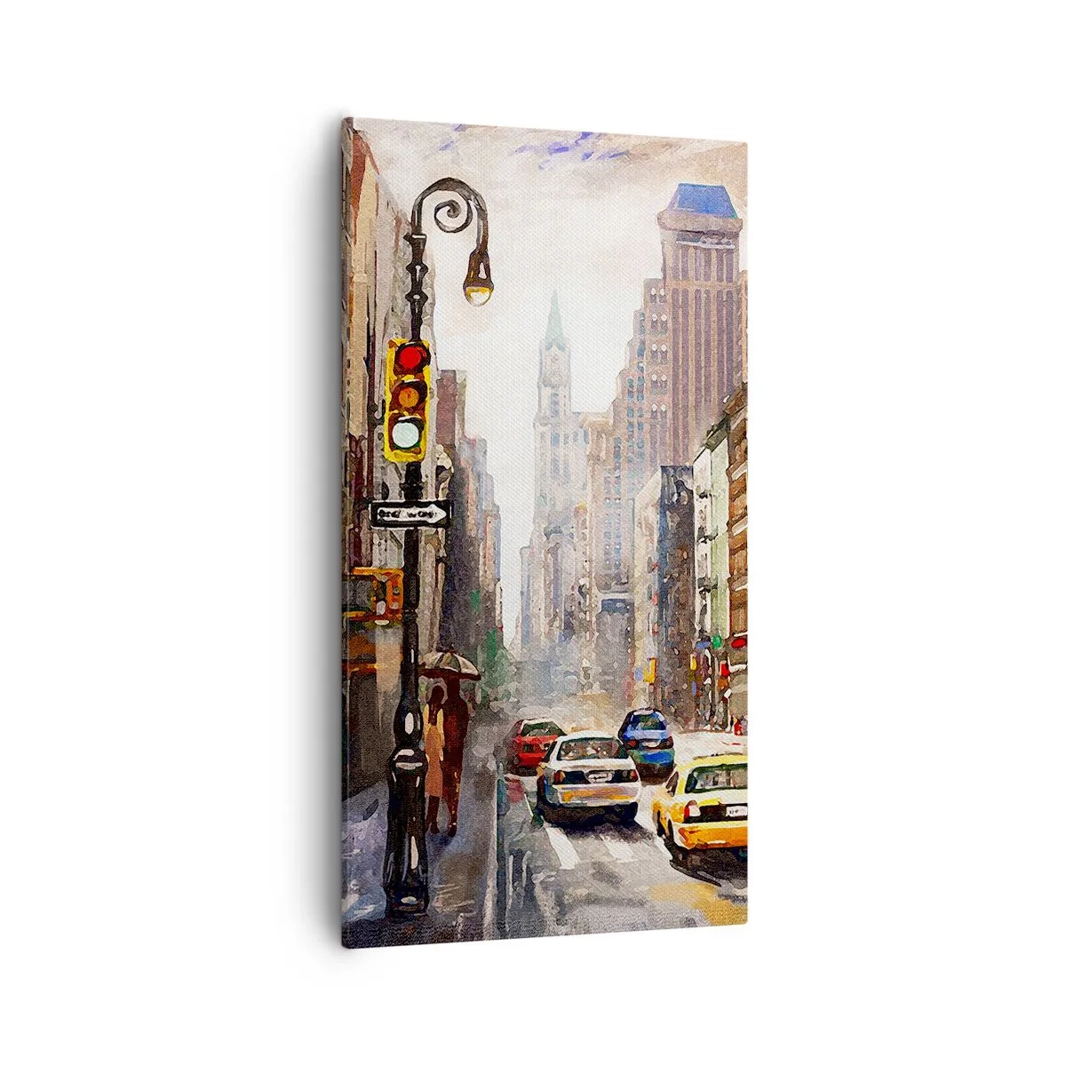 Obraz na plátně - New York – barevný i v dešti - 55x100 cm
