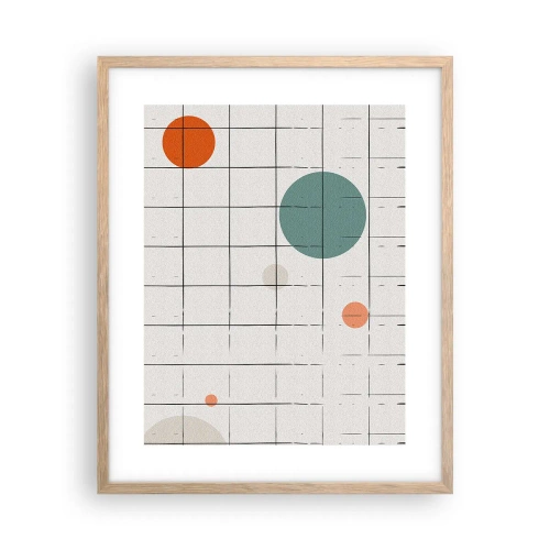 Plakát v rámu světlý dub - V pasti. My nebo ony? - 40x50 cm