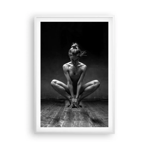 Plakát v bílém rámu - Koncentrace taneční energie - 61x91 cm