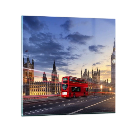 Obraz na skle - Zvláštní znaky - 40x40 cm