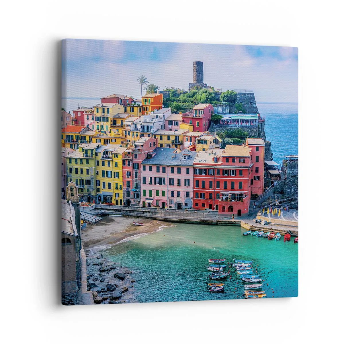 Obraz na plátně - Středomořské kouzelné městečko - 40x40 cm