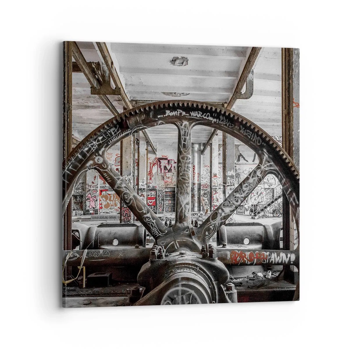 Obraz na plátně - Tajný život továrny - 70x70 cm