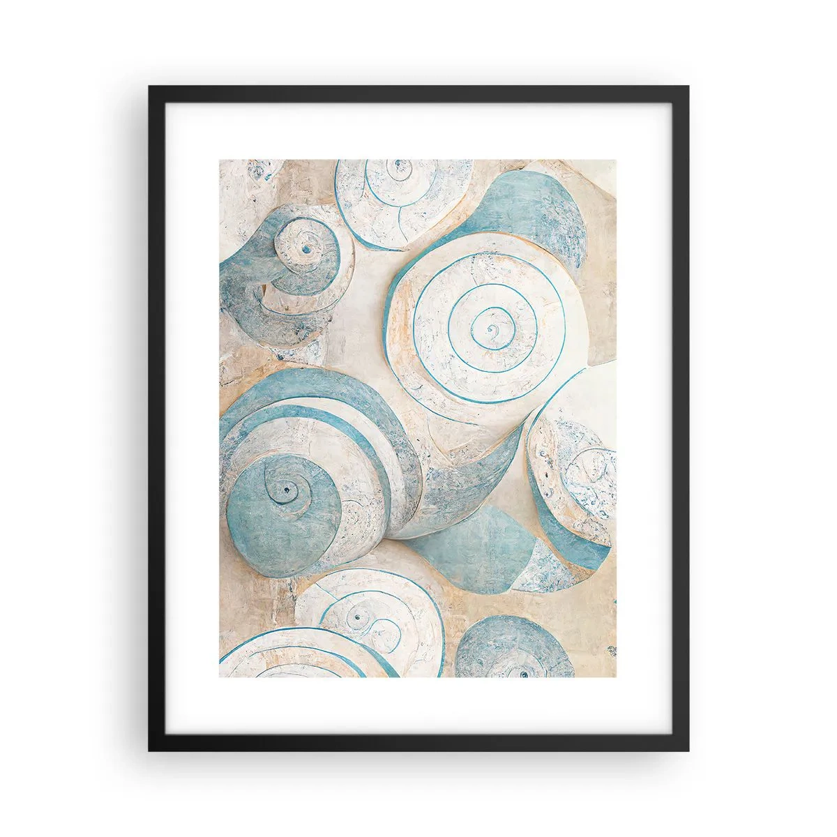 Plakát v černém rámu - Co skrývá mušle? - 40x50 cm