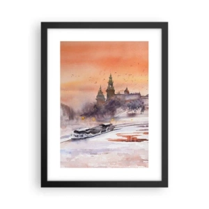 Plakát v černém rámu - Královský západ slunce - 30x40 cm