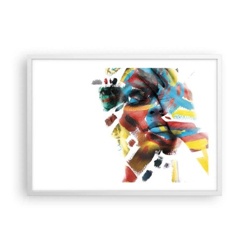 Plakát v bílém rámu - Pestrá osobnost - 70x50 cm