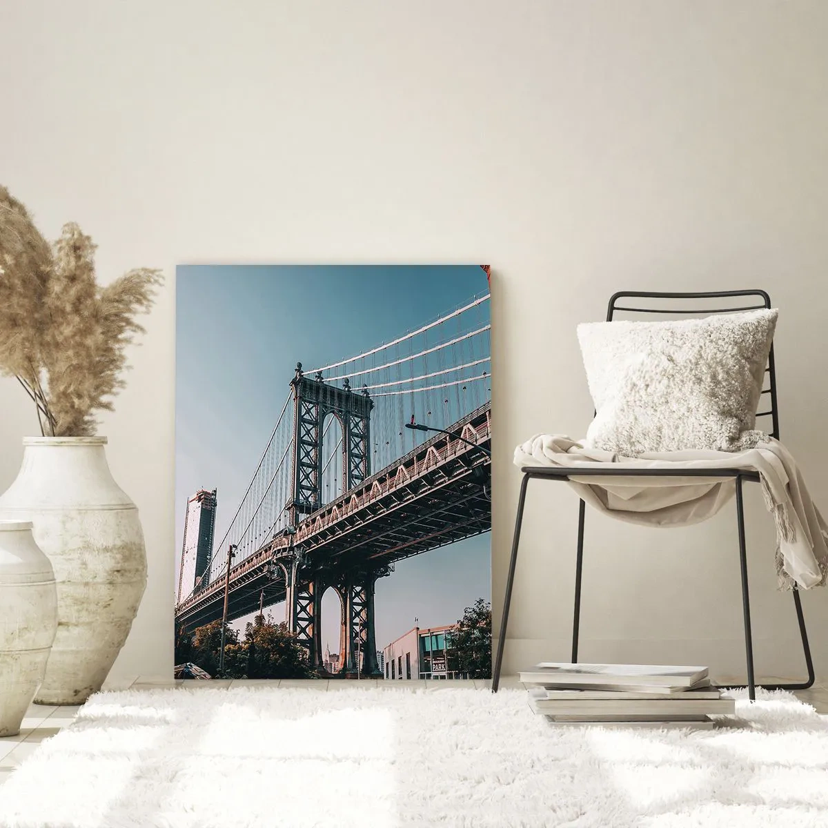 Obraz na skle - Nad vlnami města - 80x120 cm