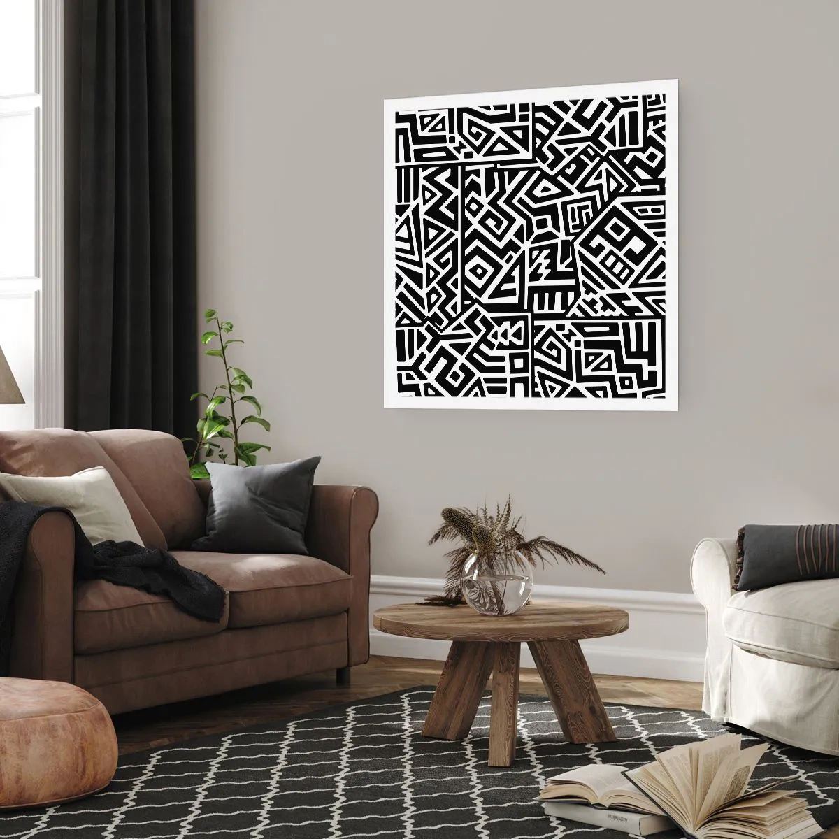 Plakát - Předkolumbovská kompozice - 50x50 cm