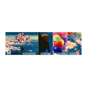 Fototapeta Vzorek Standard Eco - Splněné sny dětství - Pro děti, Barevné balónky, Abstrakce - 100x30 cm