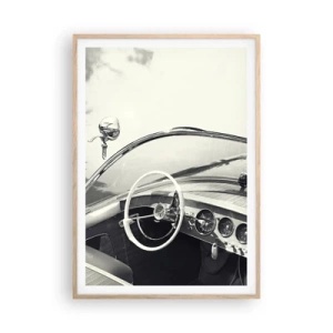 Plakát v rámu světlý dub - Počasí pro bohaté - 70x100 cm