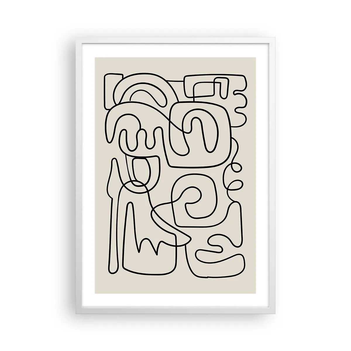 Plakát v bílém rámu - Podle stopy - 50x70 cm