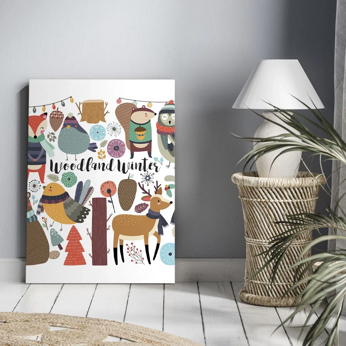 Obraz na plátně - Pohádkové svátky v lese - 55x100 cm