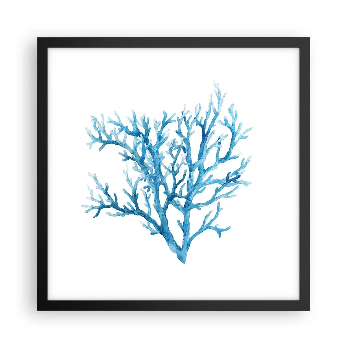 Plakát v černém rámu - Mořský filigrán - 40x40 cm