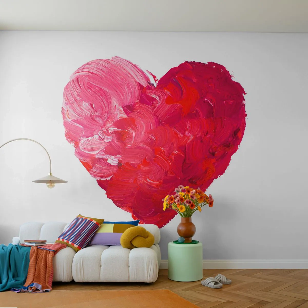 Fototapeta Premium Canvas - All you need is love - Abstrakce, Červené srdce, Symbol lásky - 100x70 cm