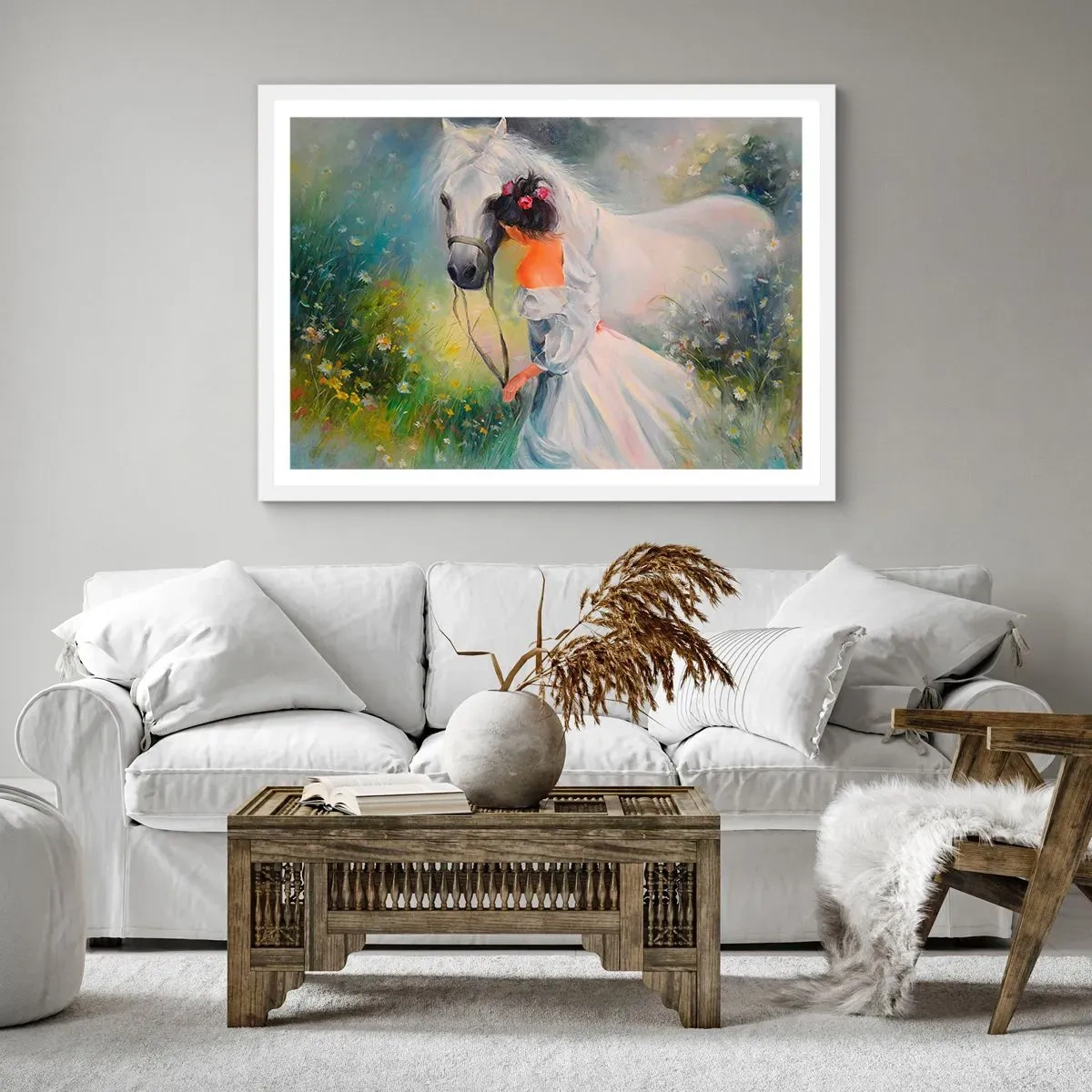 Plakát v bílém rámu - Jako z krásného snu - 70x50 cm