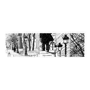 Fototapeta Vzorek Standard Eco - Milostný příběh nebo horor? - Montmartre, Architektura, Paříž - 100x30 cm