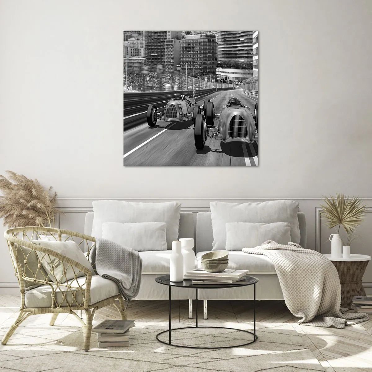 Obraz na skle - Kdysi dávno v Monte Carlu - 70x70 cm