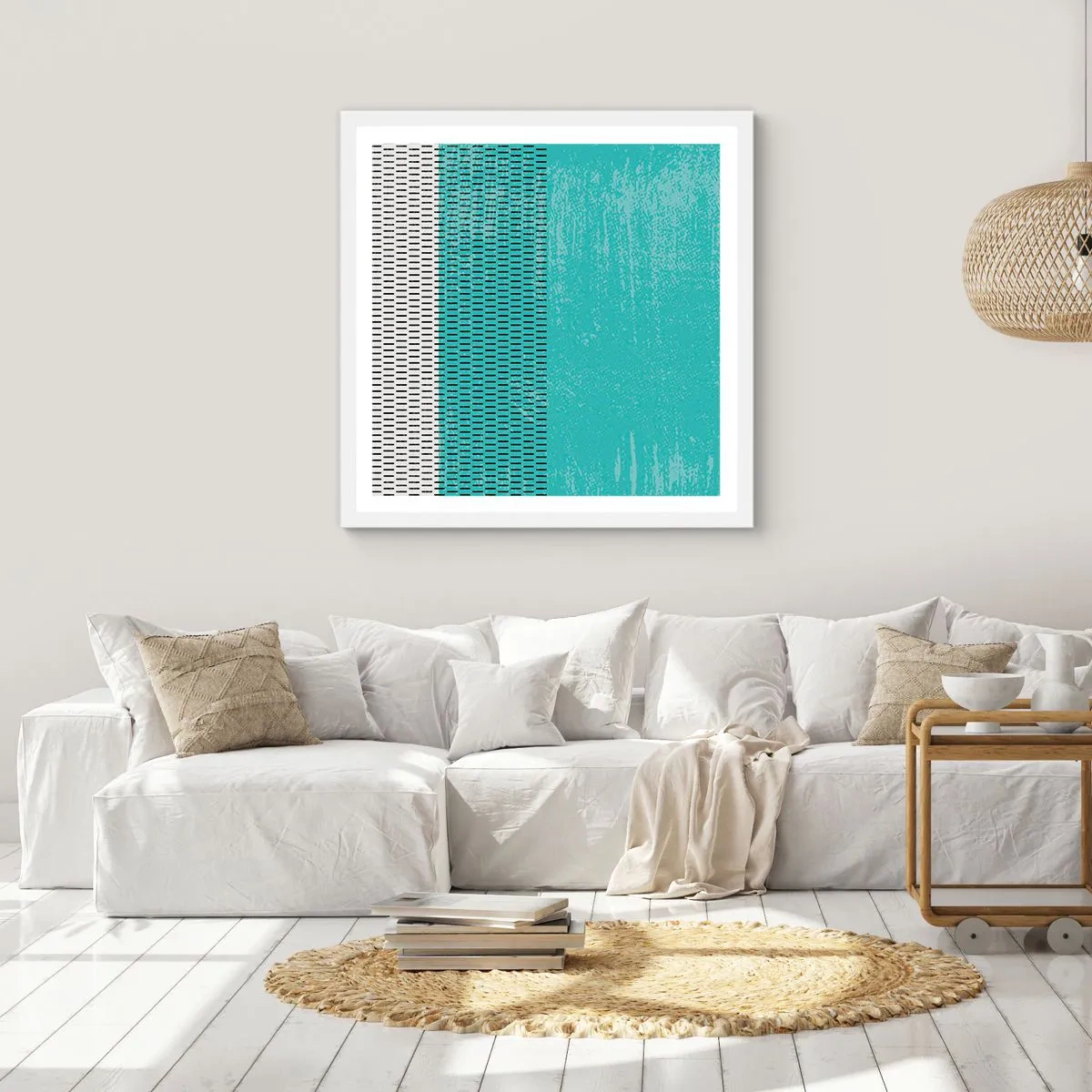 Plakát v bílém rámu - Vyvážená kompozice - 50x50 cm