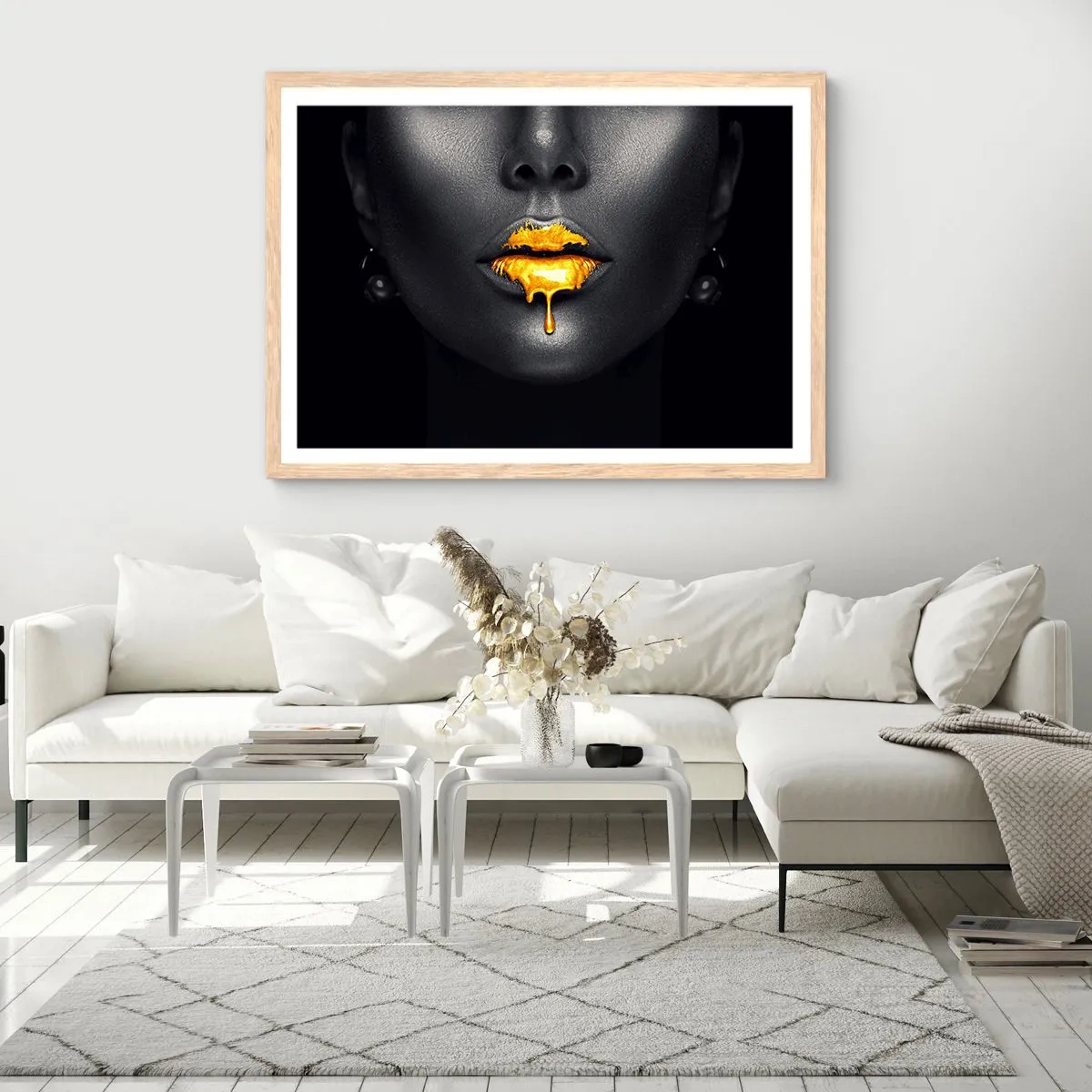 Plakát v rámu světlý dub - Zlatoústá - 91x61 cm