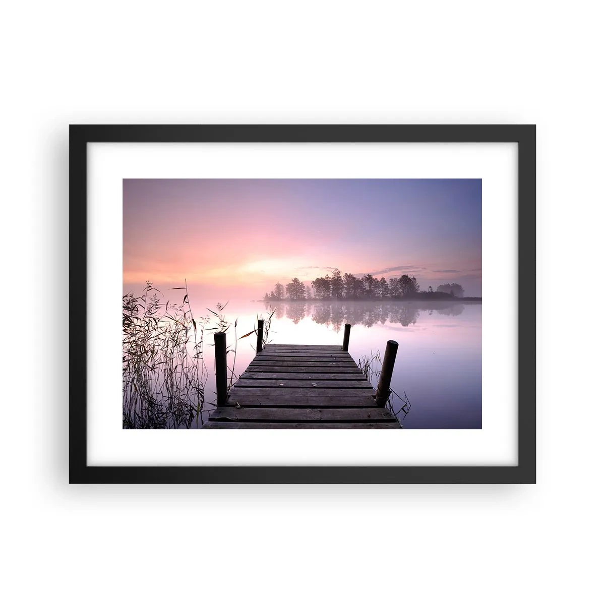 Plakát v černém rámu - Z liliové mlhy… - 40x30 cm
