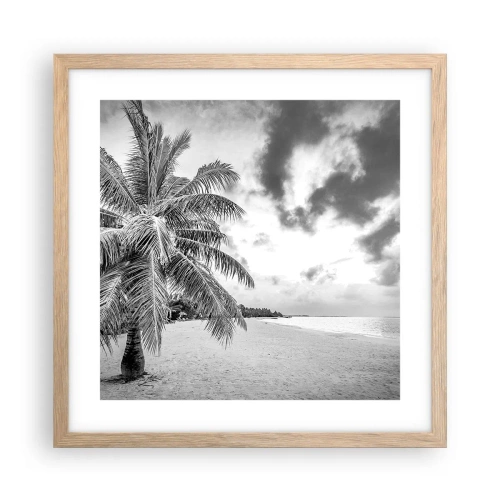 Plakát v rámu světlý dub - Když toužíš po samotě…. - 40x40 cm