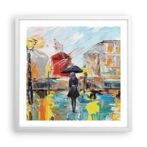 Plakát v bílém rámu - Pařížské legendy - 50x50 cm
