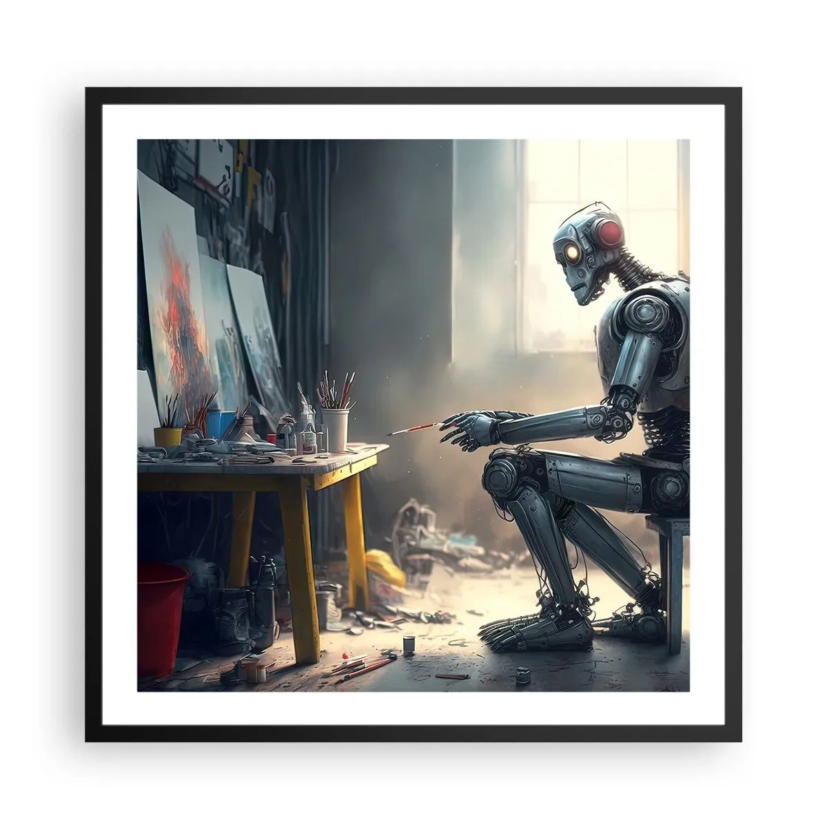 Plakát v černém rámu - Akt stvoření - 60x60 cm