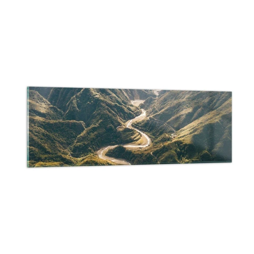 Obraz na skle - Přímo ze srdce hor - 90x30 cm