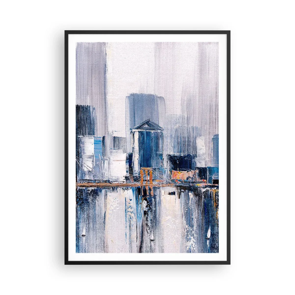 Plakát v černém rámu - Newyorská imprese - 70x100 cm