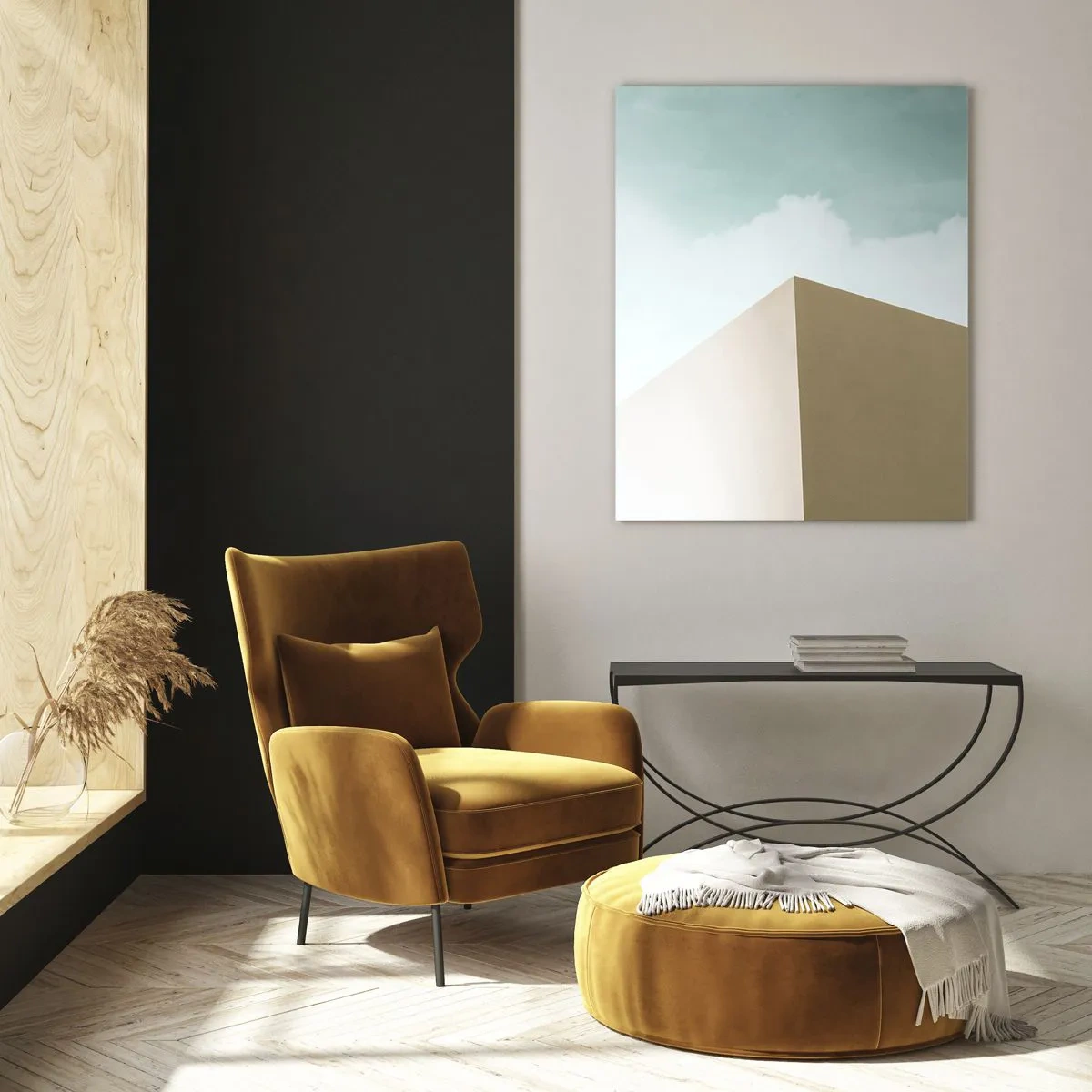 Obraz na skle - Geometrie slunečného léta - 50x70 cm