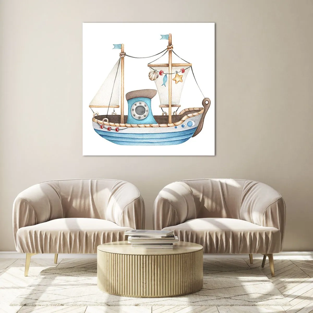 Obraz na skle - Ahoj, dobrodružství! - 30x30 cm