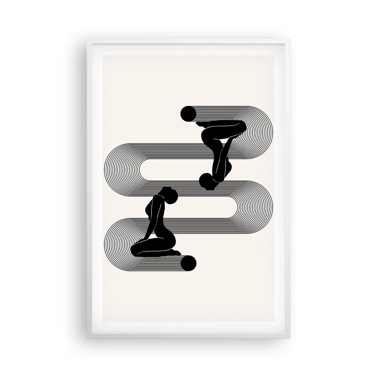 Plakát v bílém rámu - Smyslná symetrie - 61x91 cm
