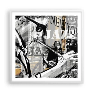 Plakát v bílém rámu - V rytmu New Yorku - 60x60 cm