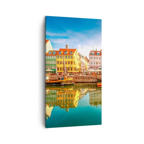 Obraz na plátně - U vody hladké jako zrcadlo - 45x80 cm