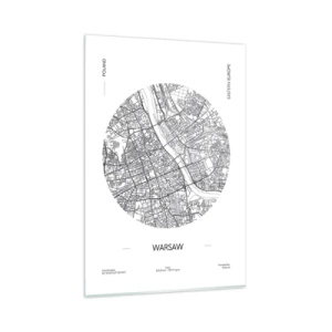 Obraz na skle - Anatomie Varšavy - 80x120 cm