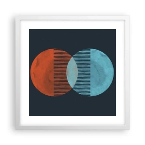Plakát v bílém rámu - Astronomická fantazie - 40x40 cm