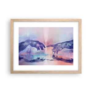 Plakát v rámu světlý dub - Božská jiskra života - 40x30 cm