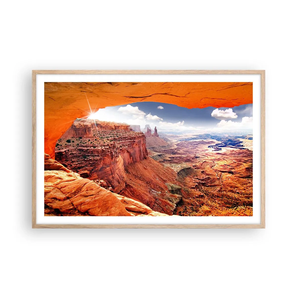 Plakát v rámu světlý dub - Vytesané samotnou přírodou - 91x61 cm