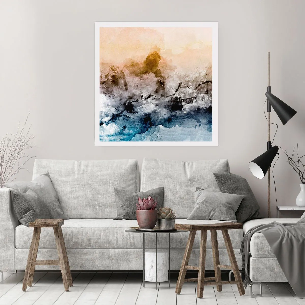 Plakát - Ponořené do mračna mlhy - 50x50 cm