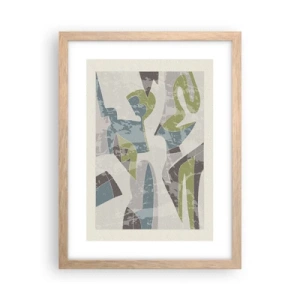 Plakát v rámu světlý dub - Kompozice za sklem - 30x40 cm