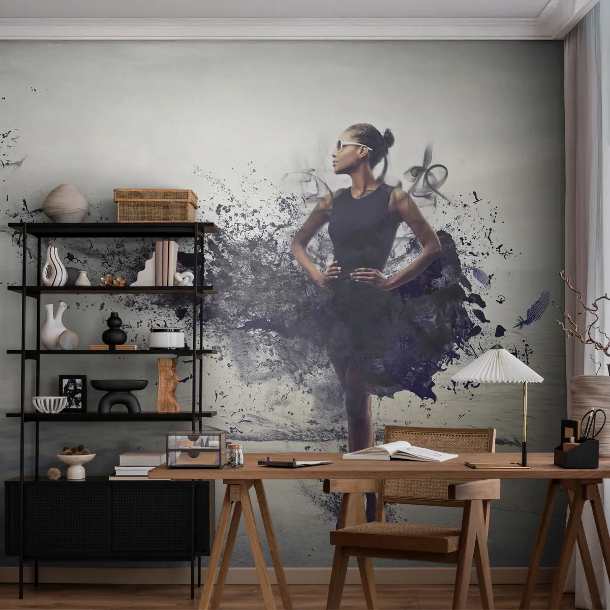 Fototapeta Samolepicí Deluxe Sticker - Africká Venuše - Žena, Abstrakce, Modelka - 250x175 cm