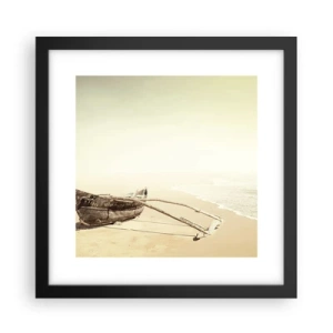 Plakát v černém rámu - Vzpomínka na jižní moře - 30x30 cm