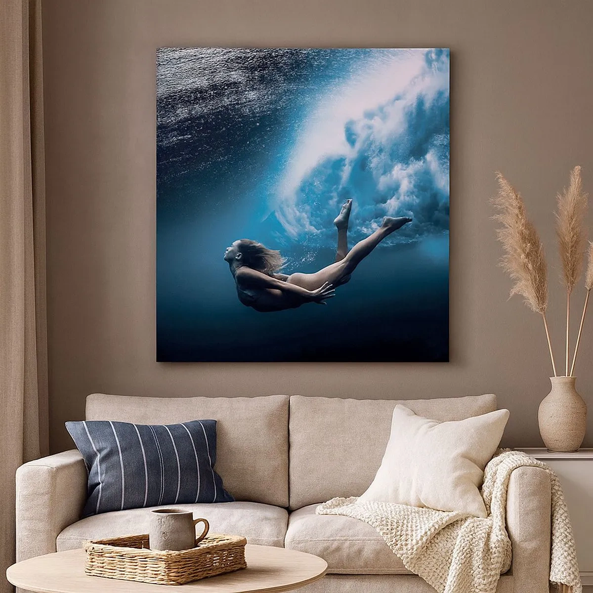 Obraz na plátně - Současná mořská panna - 30x30 cm