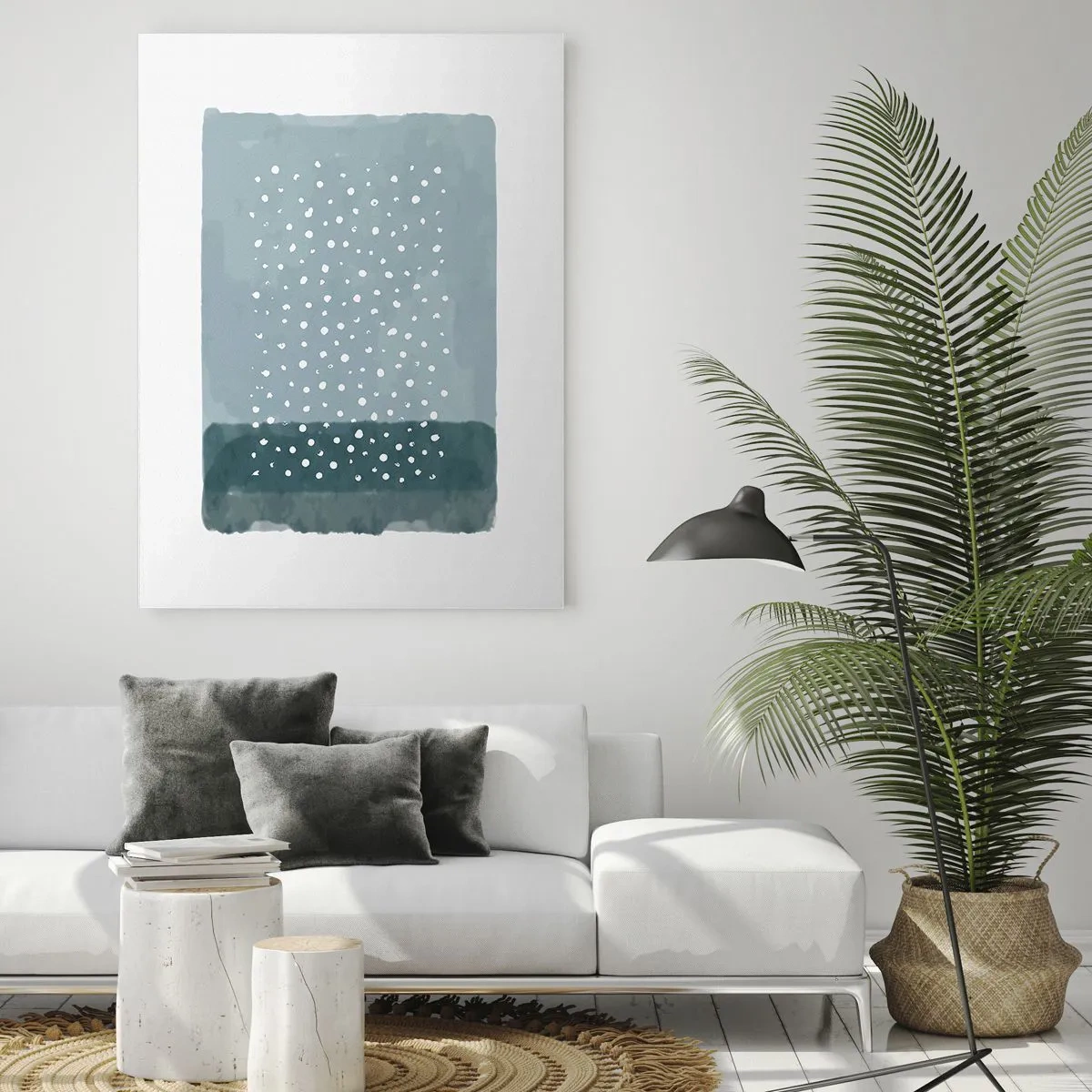 Obraz na skle - Pěstováno na modři - 50x70 cm