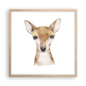 Plakát v rámu světlý dub - Povaha nevinnosti - 50x50 cm